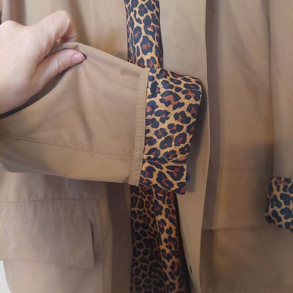 DENNIS Basso Tan & Leppard Lined Utility Style Jacket - Picture 5 of 8